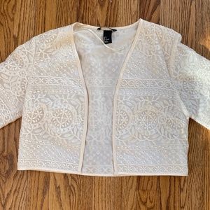 H&M Embroidered Crop Jacket